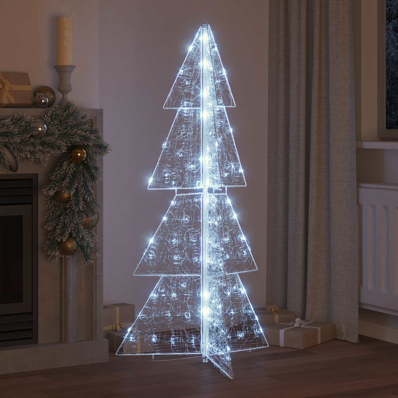 Thumbnail - vidaXL Weihnachtsbaum mit 160 LEDs Kaltweiß 150 cm Acryl