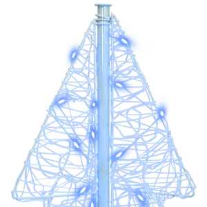 Vánoční stromeček s 160 LED diodami Modrá 150 cm Akryl - obrázek 6