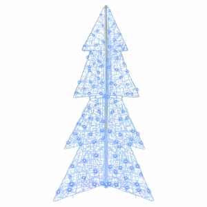 Vánoční stromeček s 160 LED diodami Modrá 150 cm Akryl - obrázek 4