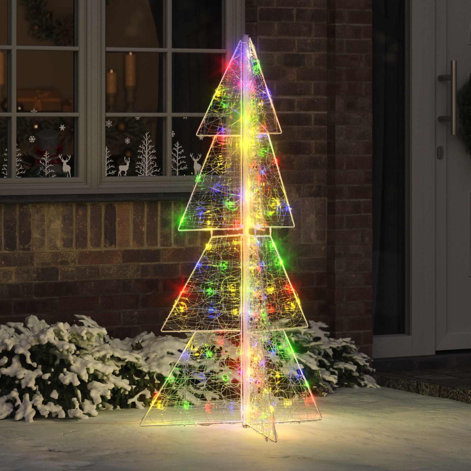 Sapin de Noël avec 160 LED Multicolore 150 cm Acrylique