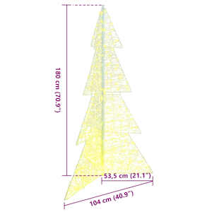 Vánoční stromeček s 240 LED diodami Teplá bílá 180 cm Akryl - obrázek 10