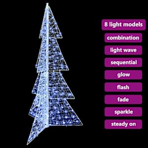 Vánoční stromeček s 240 LED diodami Studená bílá 180 cm Akryl - obrázek 9