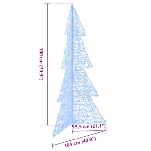 Vánoční stromeček s 240 LED diodami Studená bílá 180 cm Akryl - obrázek 10