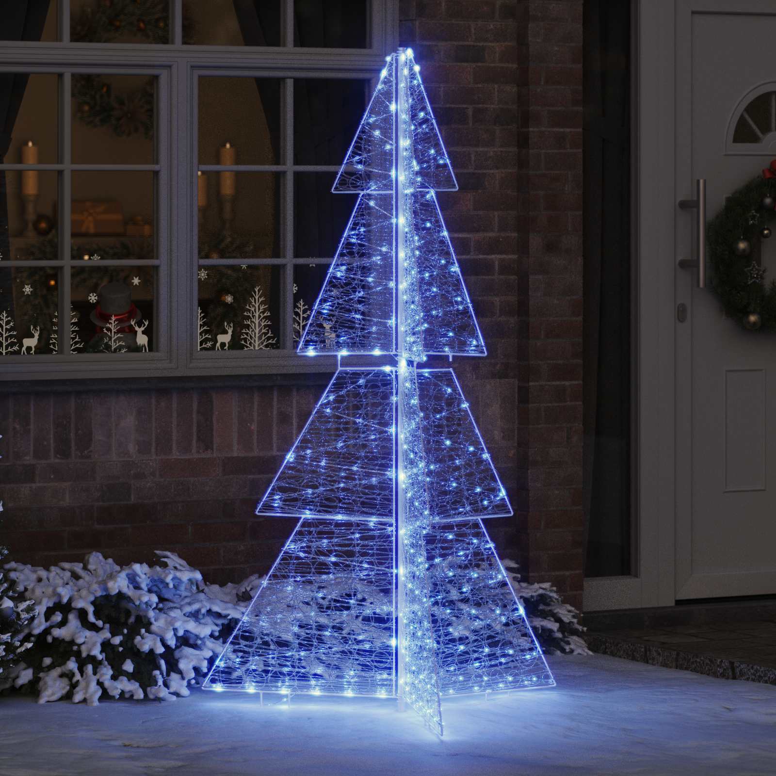 Sapin de Noël avec 240 LED Bleu 180 cm Acrylique
