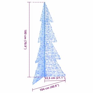 Vánoční stromeček s 240 LED diodami Modrá 180 cm Akryl - obrázek 10