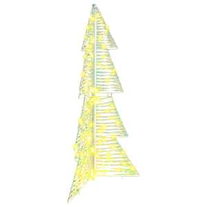 vidaXL J&otilde;ulupuu 100 LED-i Soe valge 120 cm PET