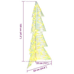 Vánoční stromeček s 100 LED diodami Teplá bílá 120 cm PET - obrázek 10