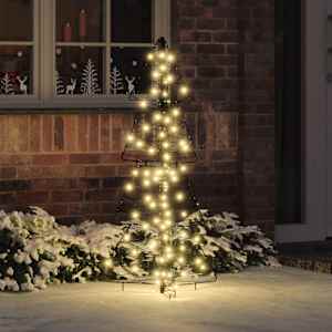 Božično drevo med 100 LED Toplo bela 120 cm Ratan