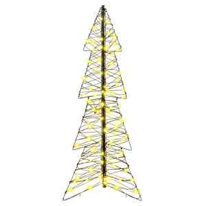 Vánoční stromeček s 100 LED diodami Teplá bílá 120 cm Ratan - obrázek 4