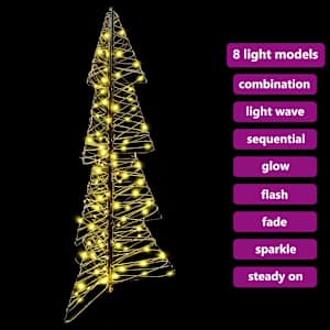 Vánoční stromeček s 100 LED diodami Teplá bílá 120 cm Ratan - obrázek 9