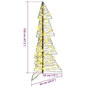 Vánoční stromeček s 100 LED diodami Teplá bílá 120 cm Ratan - obrázek 10
