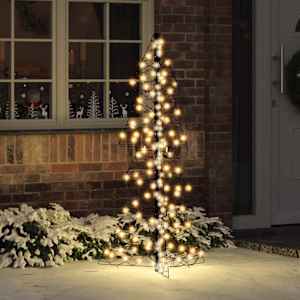 Božično drevo med 160 LED Toplo bela 150 cm Ratan