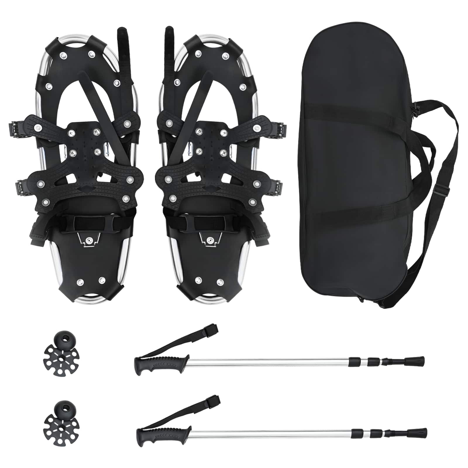 vidaXL Rachete de zăpadă 3 în 1 cu bastoane de drumeție 53 x 21 cm-image-42021421