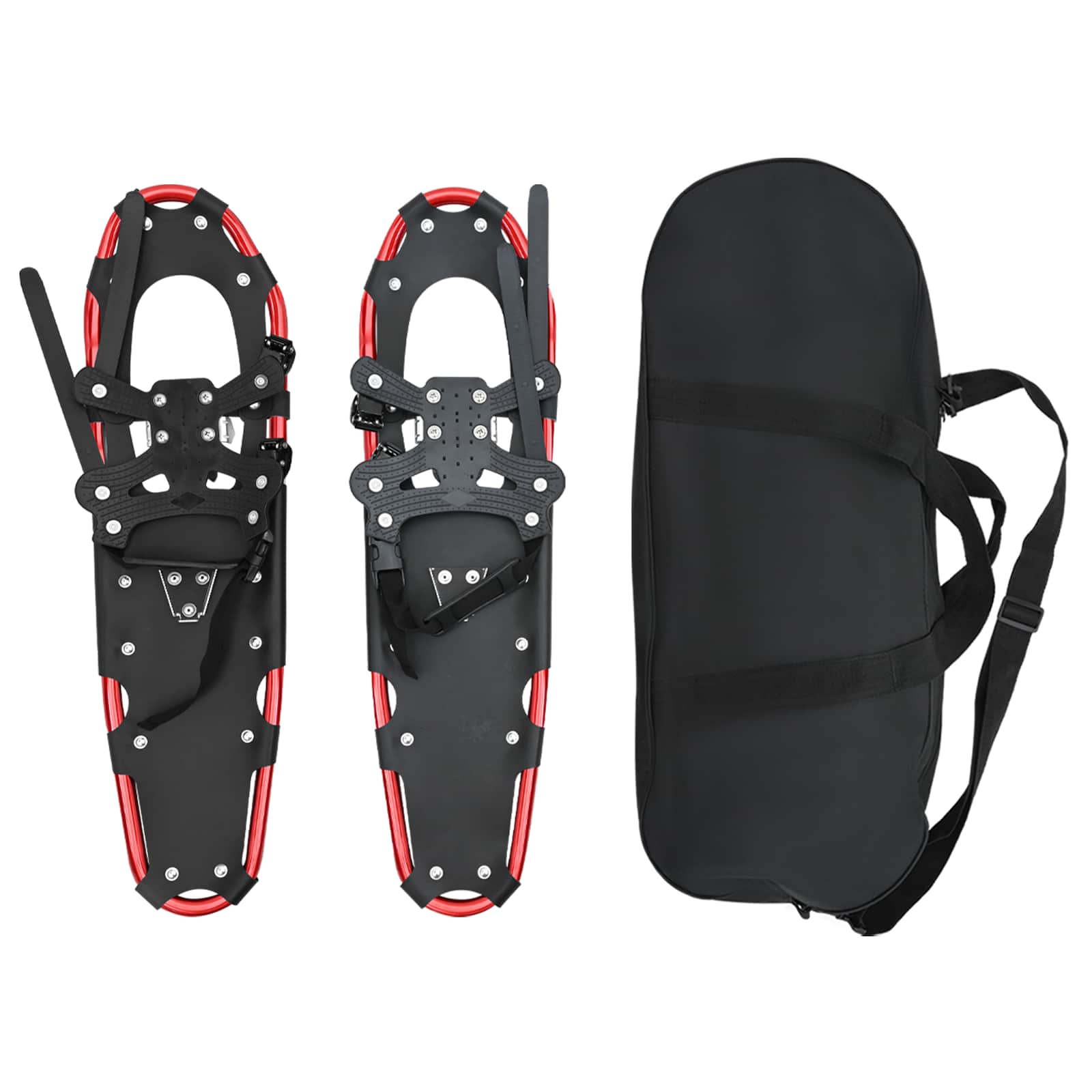 vidaXL 3 v 1 Sněžnice Červená a černá 78,5 x 22 cm Hliník a HDPE