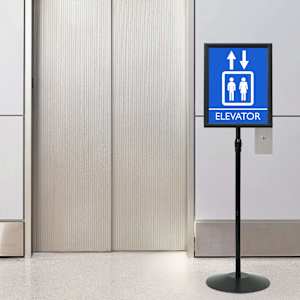 Stojalo za plakat srebrna a3 PVC in jeklo