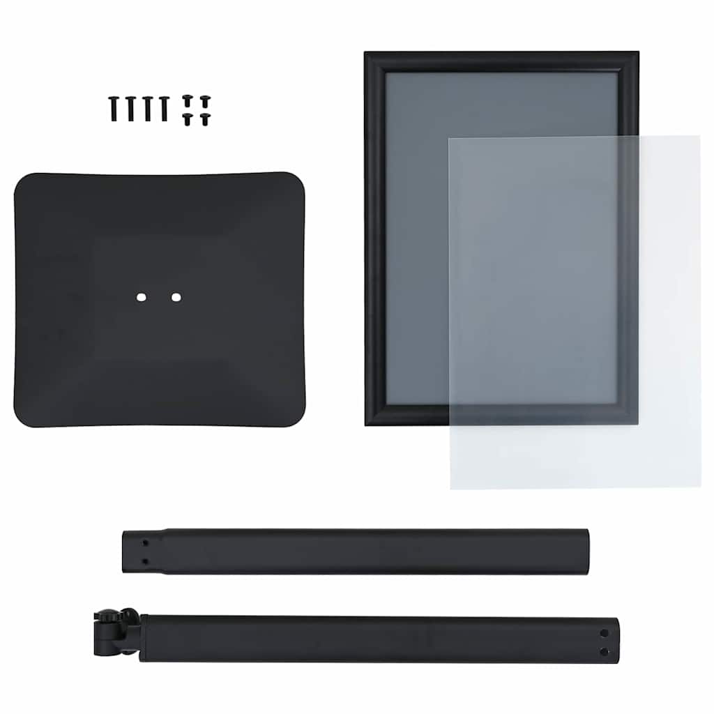 Pedestal poszter állvány Fekete a3 Alumínium és PVC 