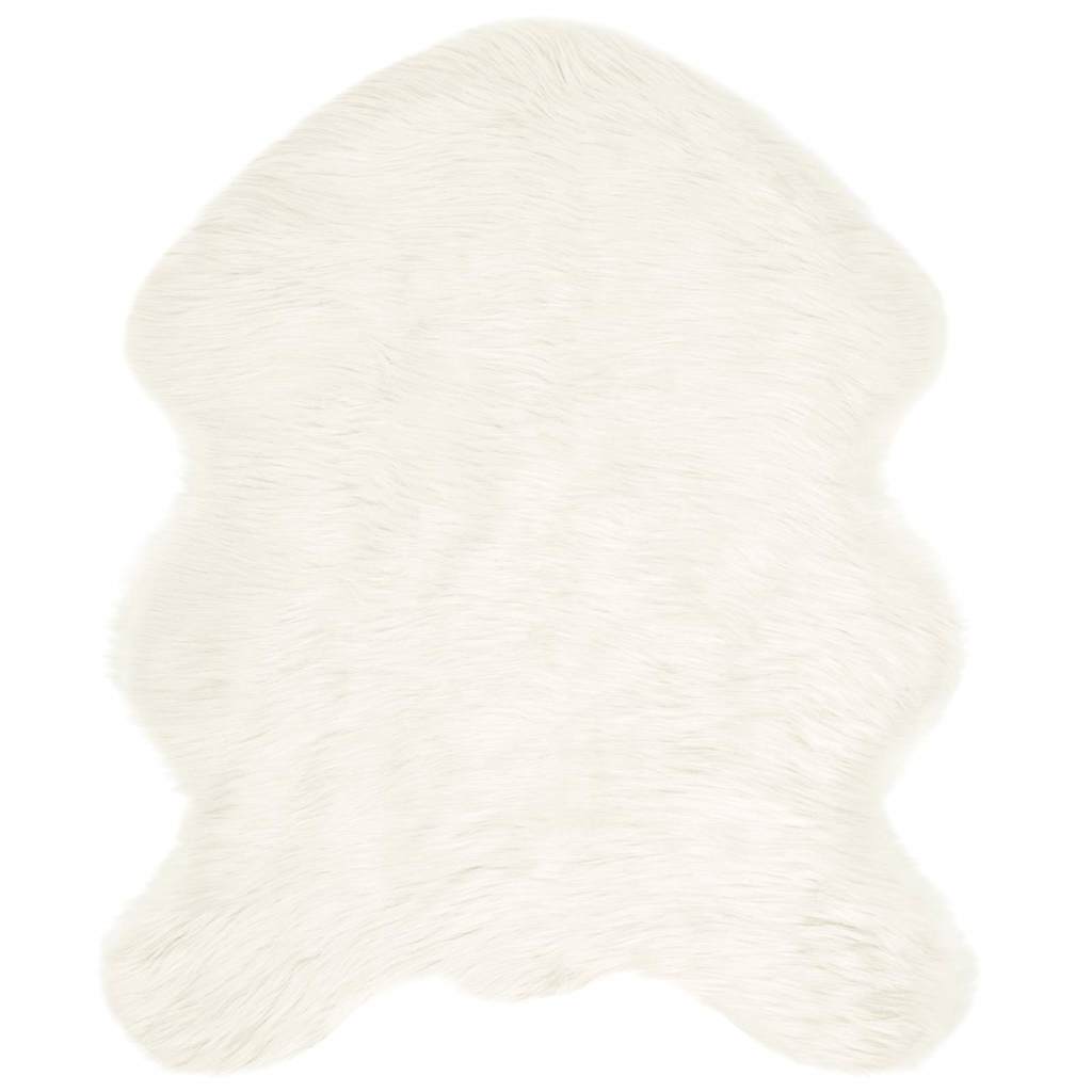vidaXL Covor Faux din Lână de oaie Alb 50 x 80 cm Poliester