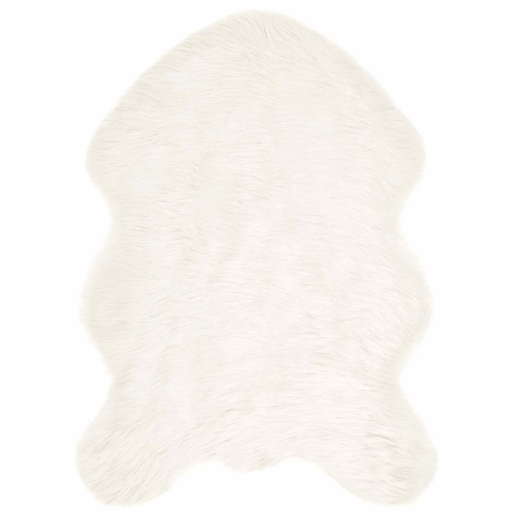 vidaXL Covor Faux din Lână de oaie Alb 60 x 90 cm Poliester