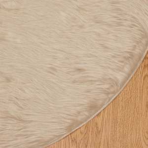 Umělý ovčí koberec Tafalla Béžová Ø 120 cm Polyester - obrázek 8