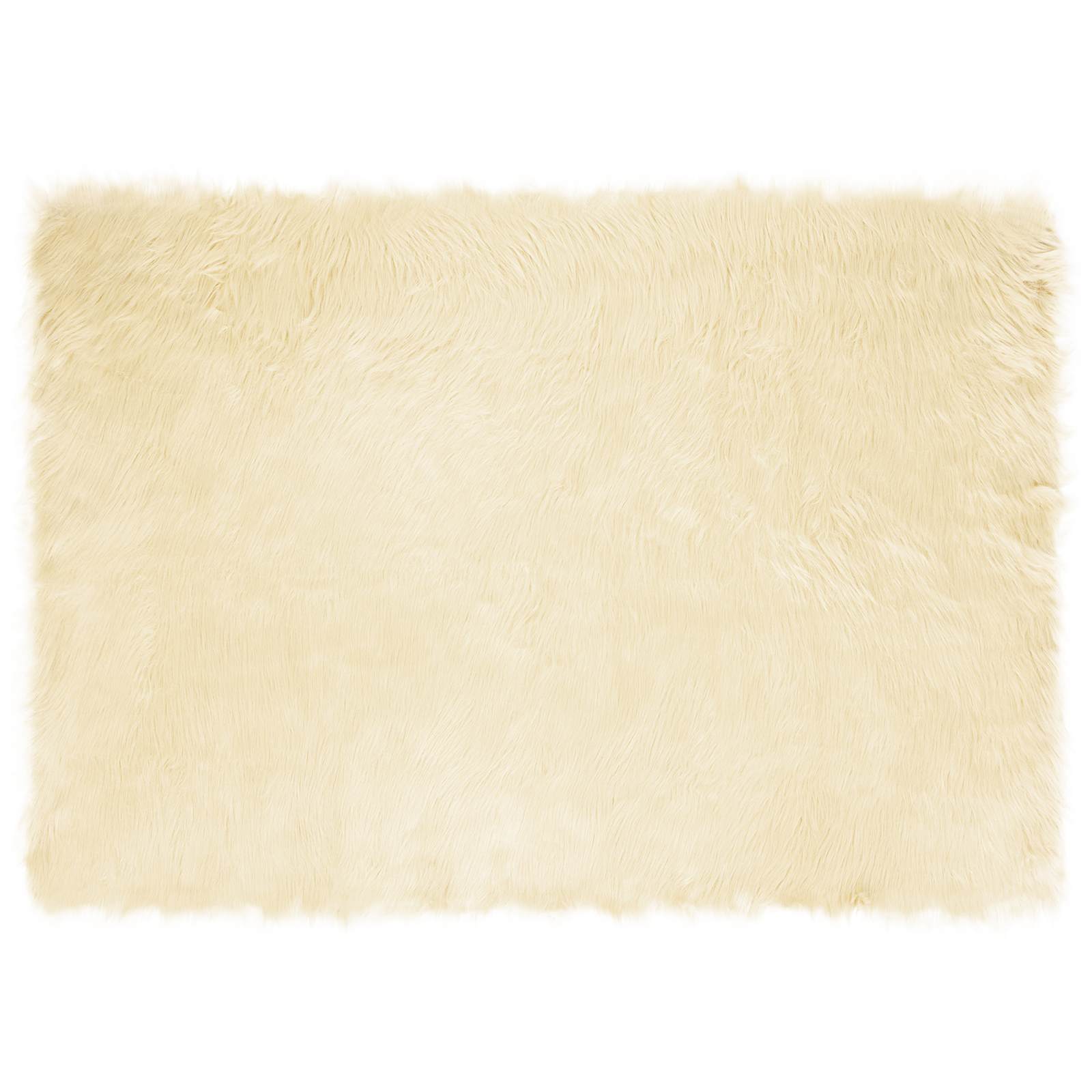 vidaXL Műbáránybőr szőnyeg TAFALLA Krémszínű 140 x 200 cm Poliészter-image-42021505