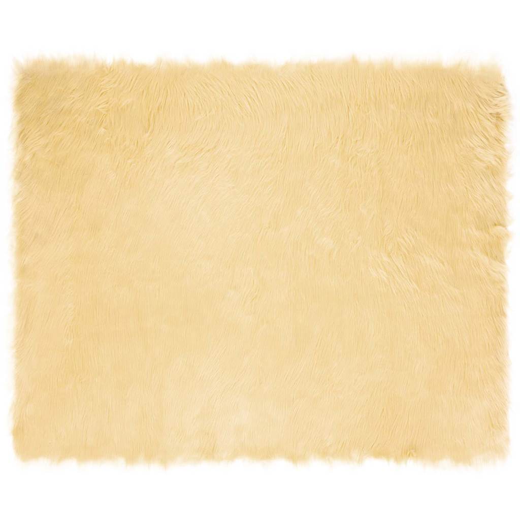 vidaXL Covor Faux din Lână de oaie Crem 200 x 280 cm Poliester