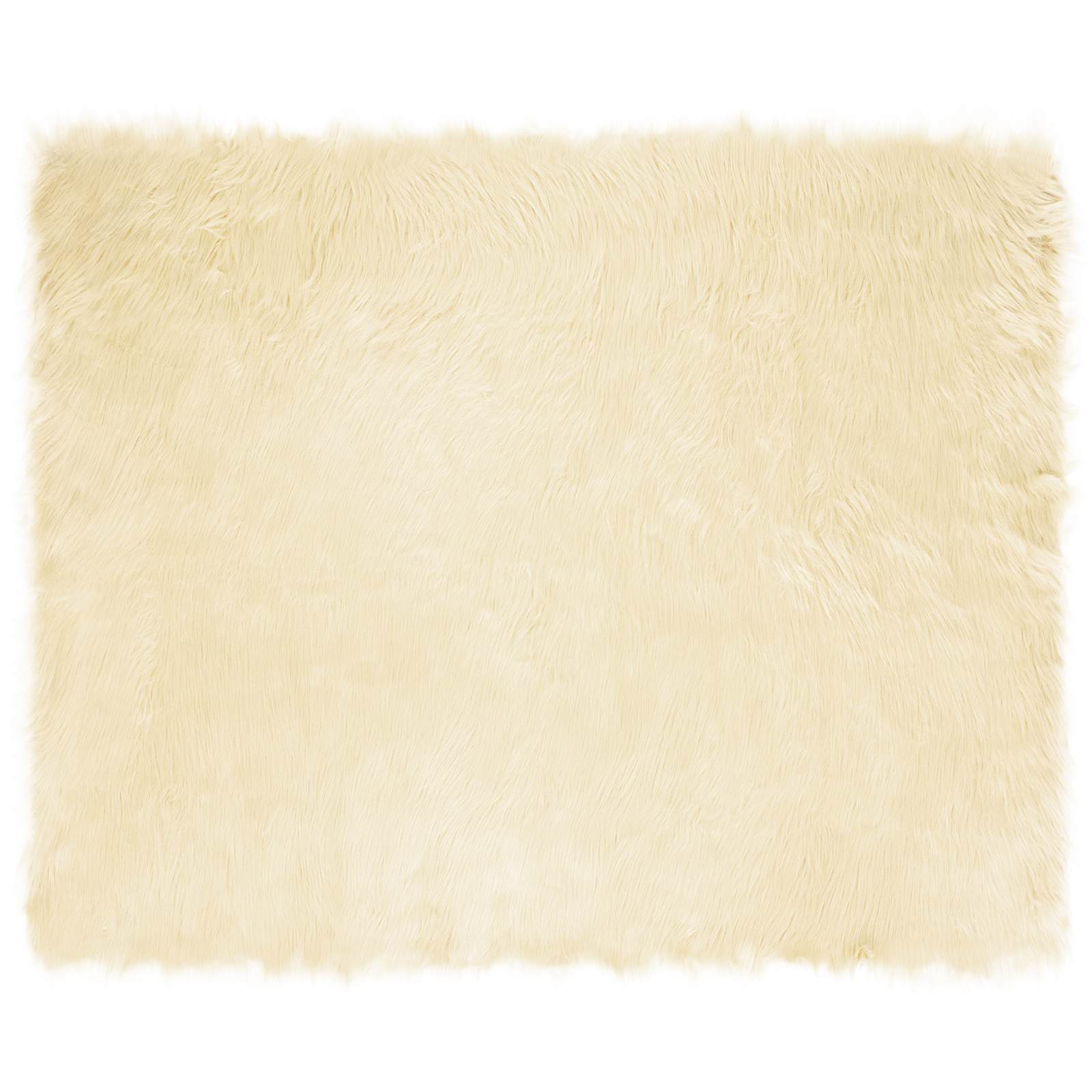 Thumbnail - vidaXL Kunstschaffell Teppich Tafalla Creme 200 x 280 cm Polyester