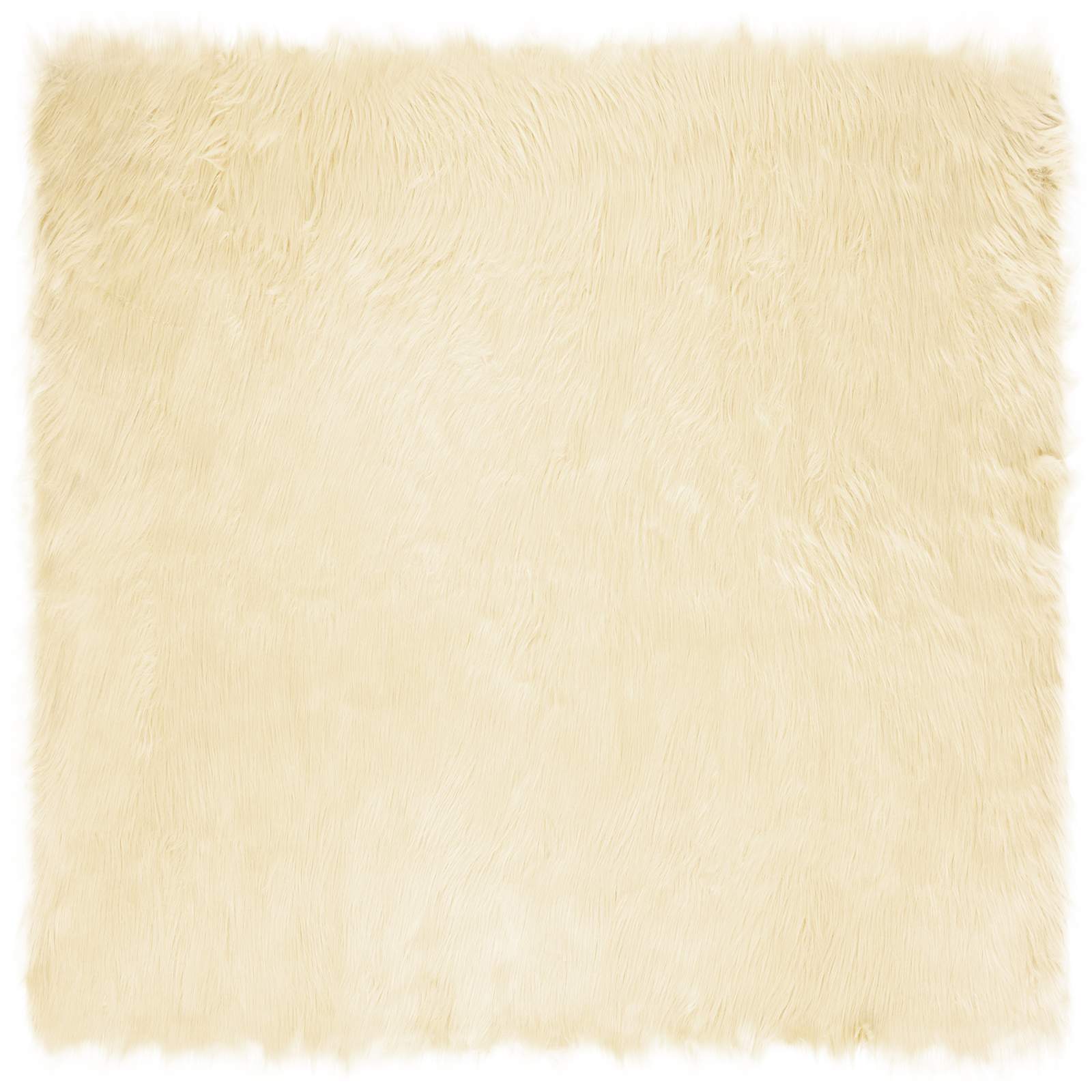 Thumbnail - vidaXL Kunstschaffell Teppich Tafalla Creme 160 x 160 cm Polyester