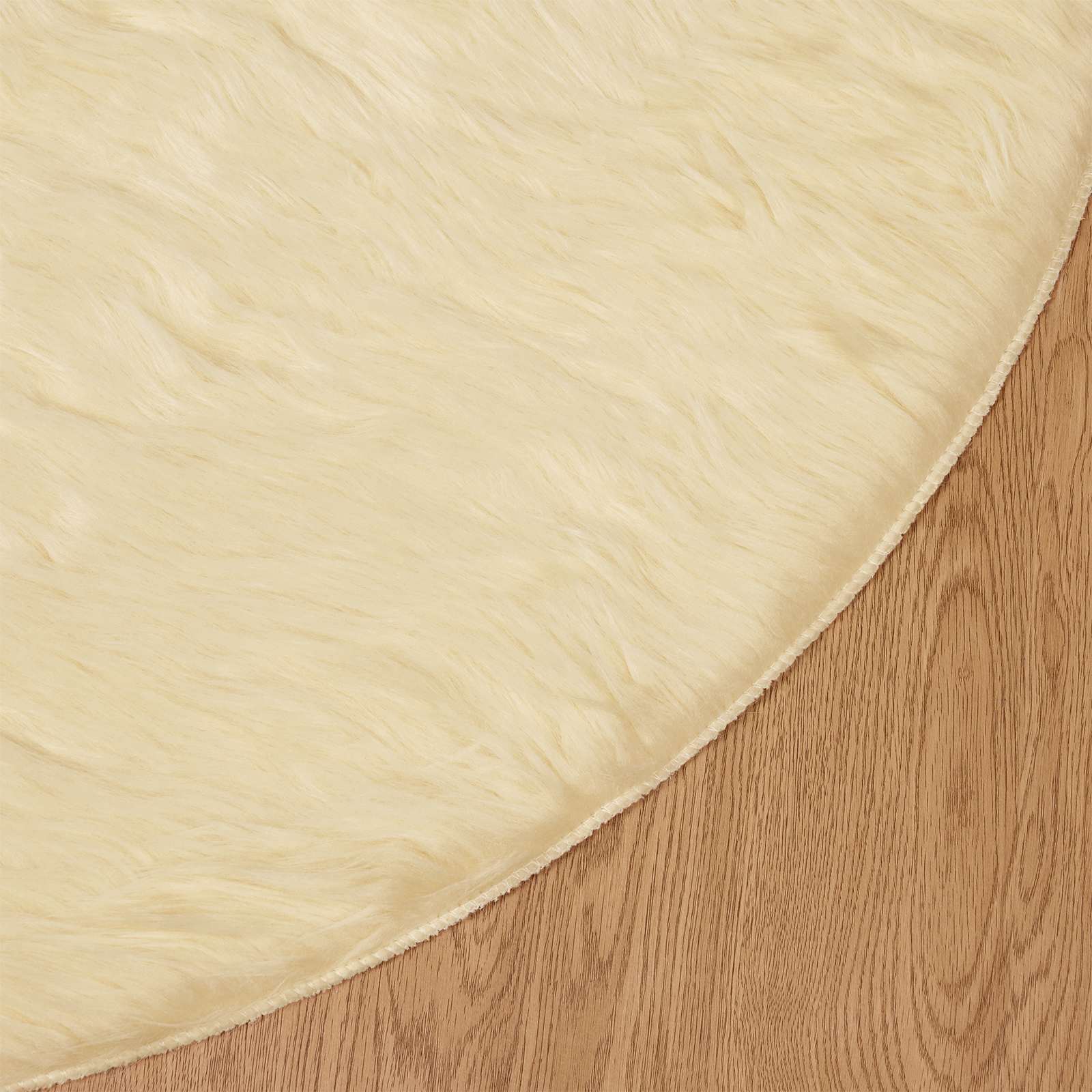 Faux Lambanaha Vaip Tafalla cream Ø 120 cm Polüester 7 Kõik vajalik sinu aeda ja koju! Faux Lambanaha Vaip Tafalla cream Ø 120 cm Polüester - Image 7
