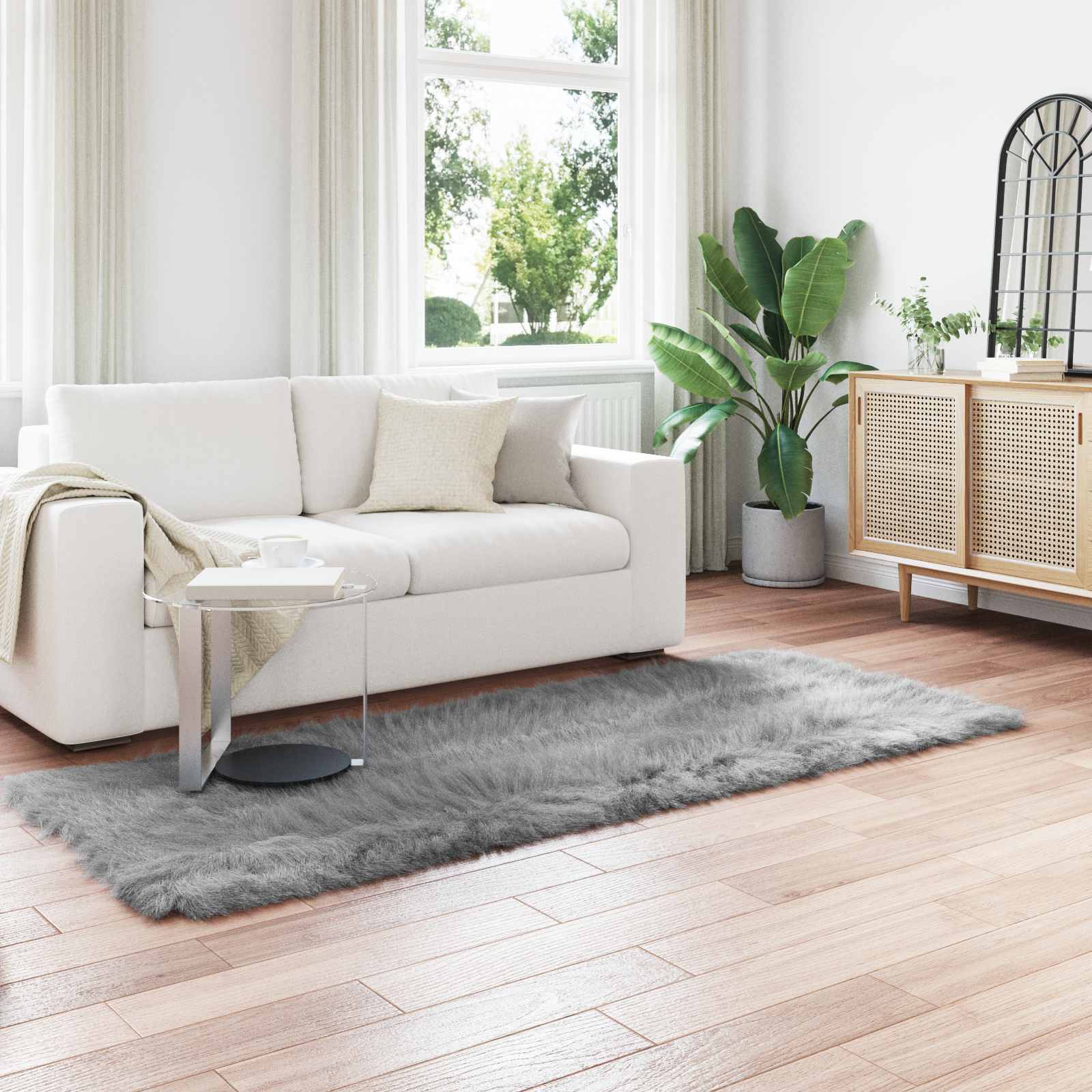 Faux Lambanaha Vaip Tafalla Hall 80 x 250 cm Polüester 20 Kõik vajalik sinu aeda ja koju! 8721359360042 mo Kõik vajalik sinu aeda ja koju!