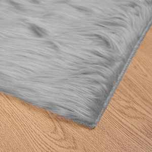 Umělý ovčí koberec Tafalla Šedá 100 x 200 cm Polyester - obrázek 7