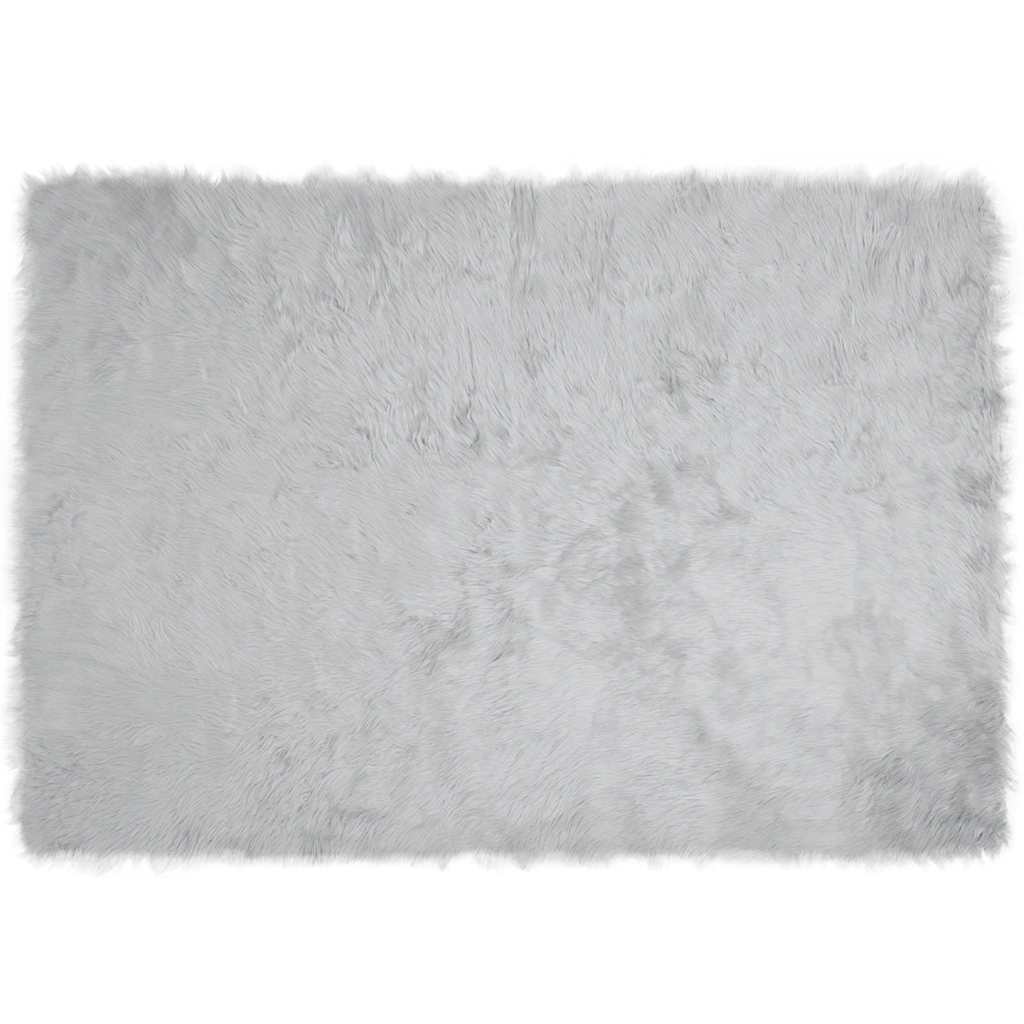 vidaXL Covor Faux din Lână de oaie Gri 120 x 170 cm Poliester