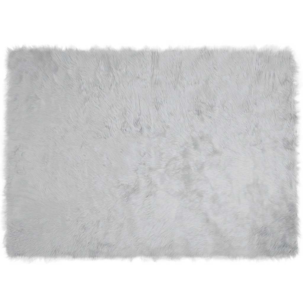 vidaXL Covor Faux din Lână de oaie Gri 160 x 230 cm Poliester
