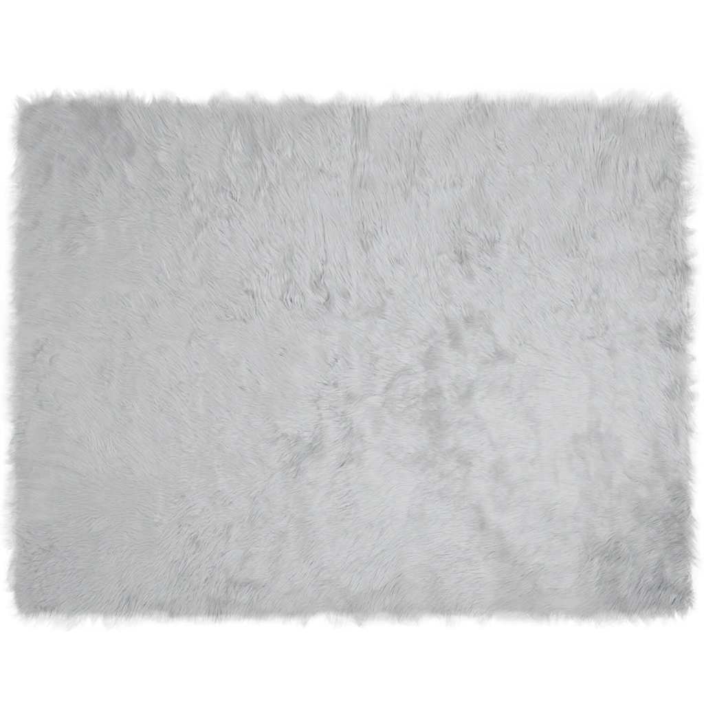 vidaXL Covor Faux din Lână de oaie Gri 240 x 340 cm Poliester