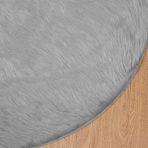 Umělý ovčí koberec Tafalla Šedá Ø 120 cm Polyester - obrázek 7