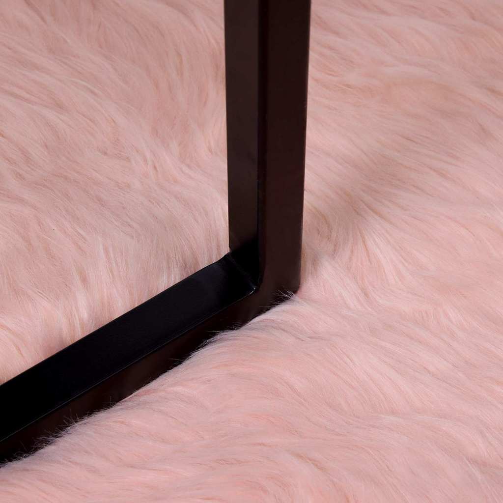 Thumbnail - vidaXL Kunstschaffell Teppich Rosa 80 x 250 cm Polyester