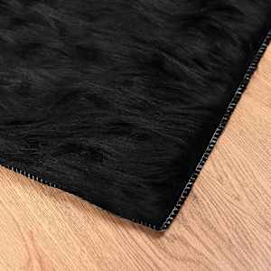Umělý ovčí koberec Tafalla Černá 100 x 200 cm Polyester - obrázek 6