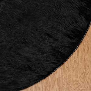 Umělý ovčí koberec Tafalla Černá Ø 80 cm Polyester - obrázek 8
