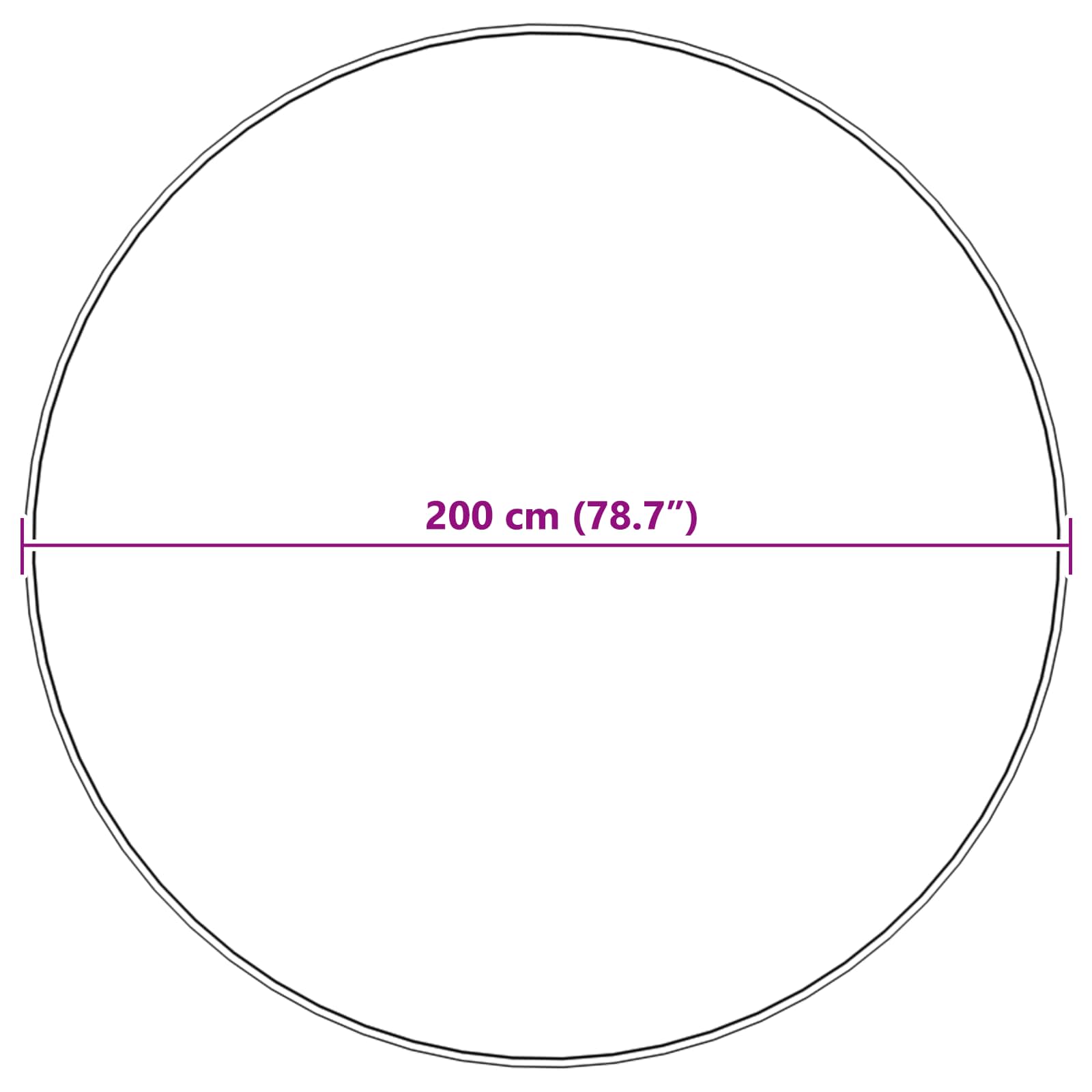 Faux Lambanaha Vaip Tafalla Must Ø 200 cm Polüester 10 Kõik vajalik sinu aeda ja koju! Faux Lambanaha Vaip Tafalla Must Ø 200 cm Polüester - Image 10