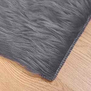 Umělý ovčí koberec Tafalla Antracit 80 x 200 cm Polyester - obrázek 7