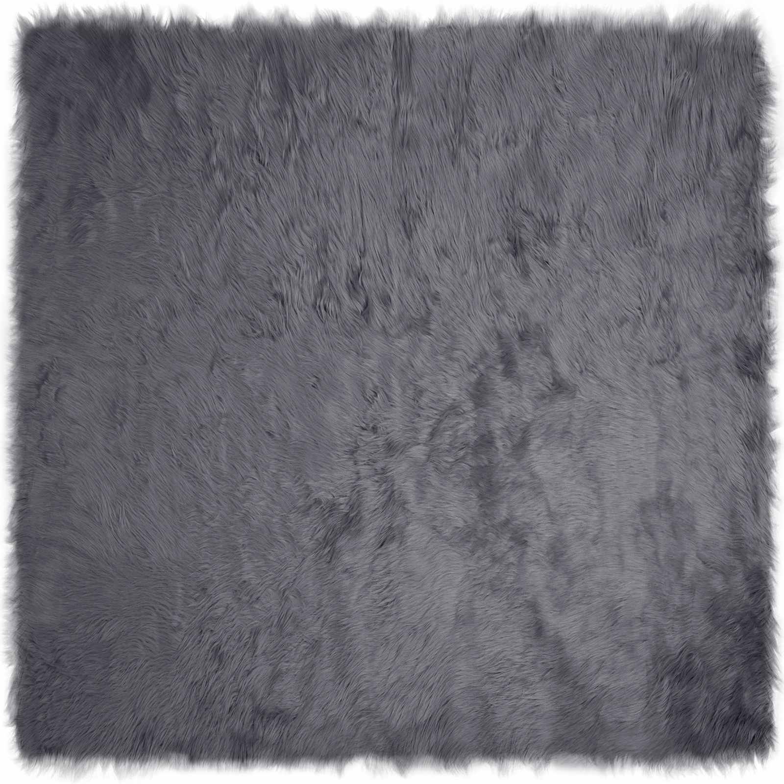 VidaXL Faux Schaapsvacht Tapijt Tafalla Antraciet 160 X 160 Cm