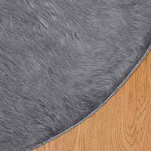 Umělý ovčí koberec Tafalla Antracit Ø 160 cm Polyester - obrázek 7