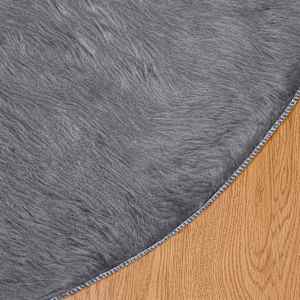 Umělý ovčí koberec Tafalla Antracit Ø 200 cm Polyester - obrázek 7