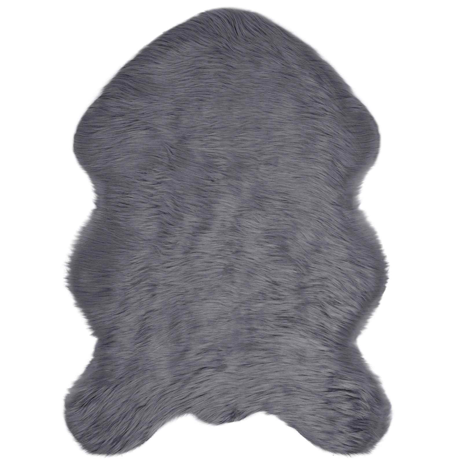 VidaXL Faux Schaapsvacht Tapijt Tafalla Antraciet 60 X 90 Cm Polyester