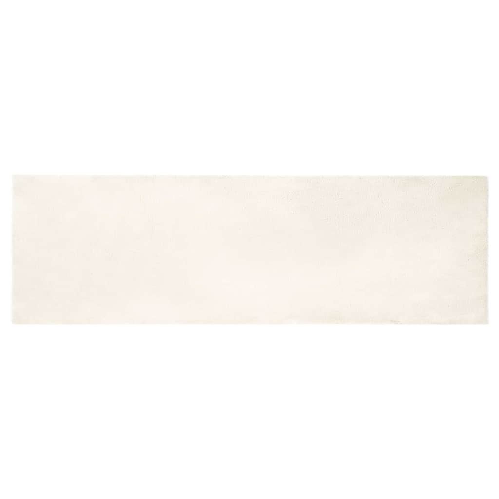 Casă & grădină - Covor din Blană Faux de Iepure Alb 80 x 250 cm Poliester