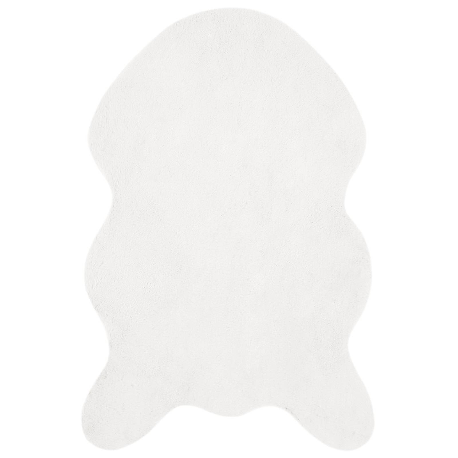 Thumbnail - vidaXL Kunstfell Hasen Teppich Olite Weiß 80 x 120 cm Polyester