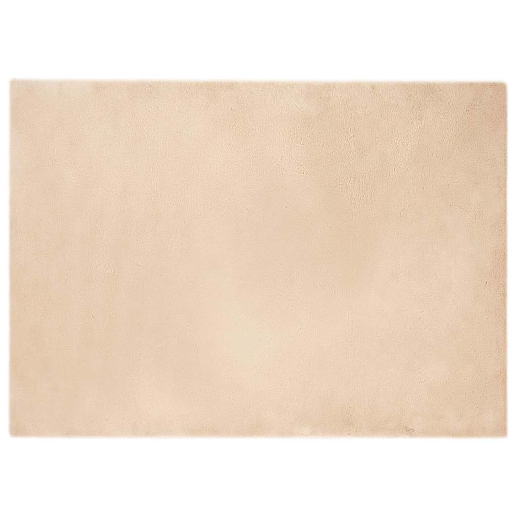 vidaXL Covor din Blană Faux de Iepure Bej 200 x 280 cm Poliester