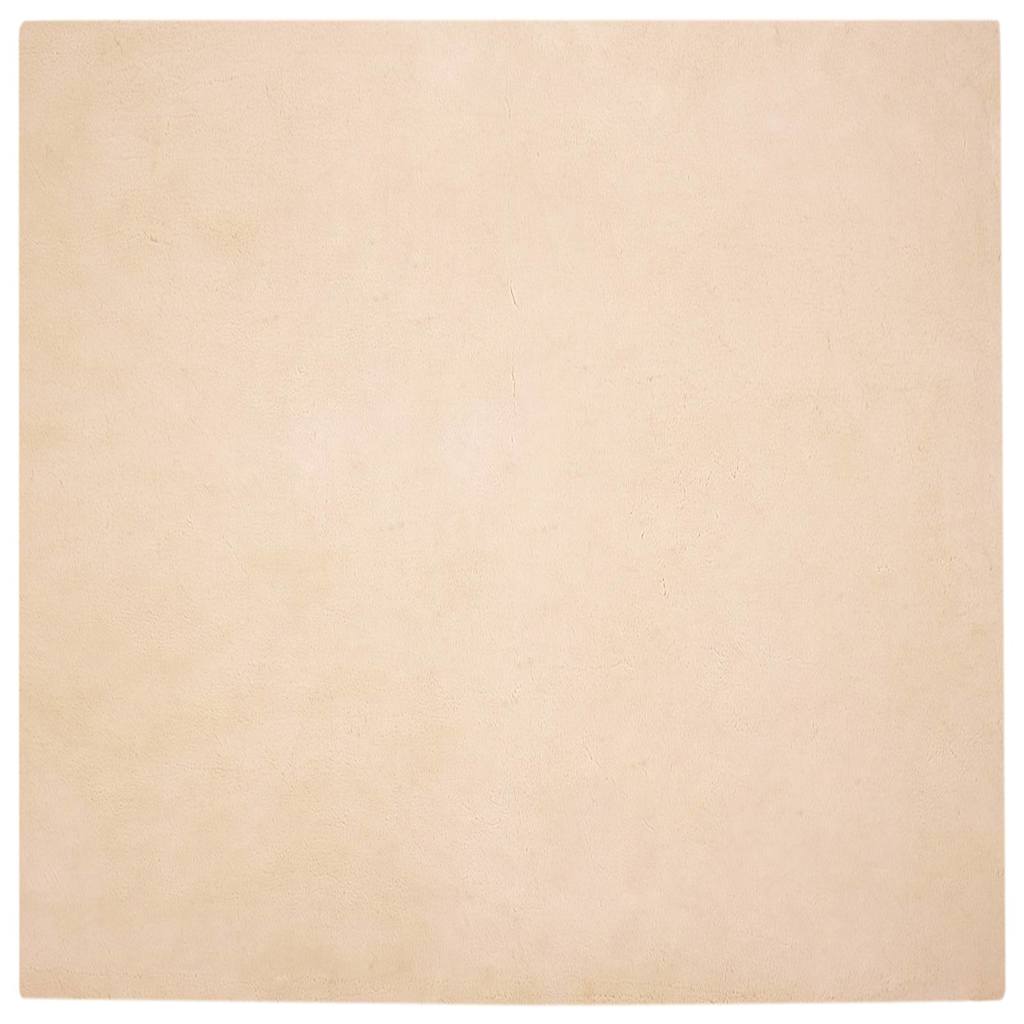 Casă & grădină - Covor din Blană Faux de Iepure Bej 160 x 160 cm Poliester