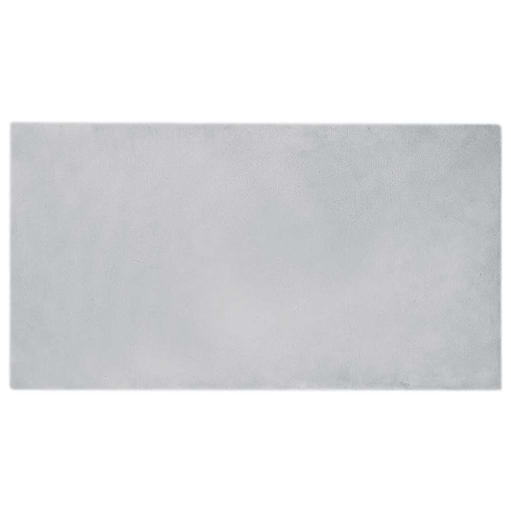 Casă & grădină - Covor din Blană Faux de Iepure Gri 80 x 150 cm Poliester