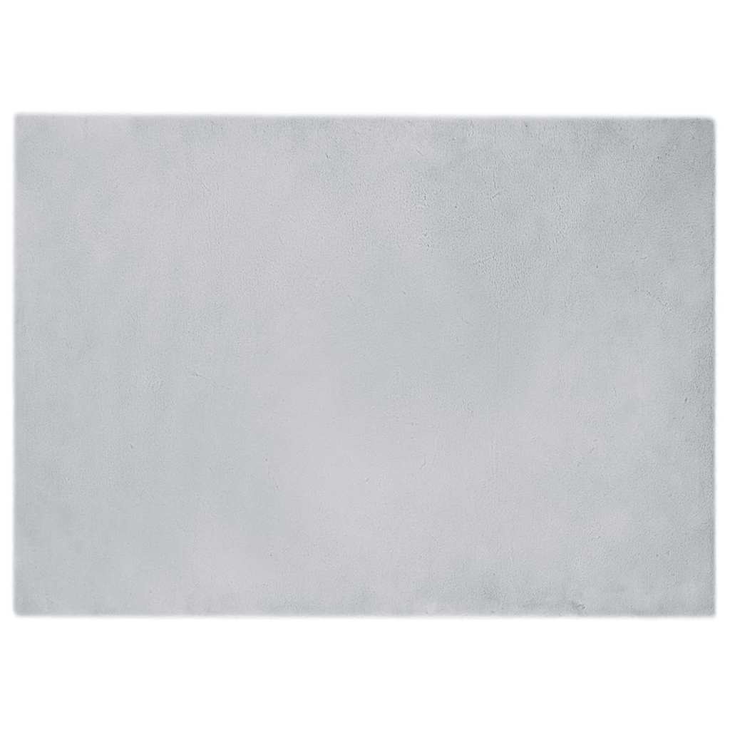 vidaXL Covor din Blană Faux de Iepure Gri 240 x 340 cm Poliester