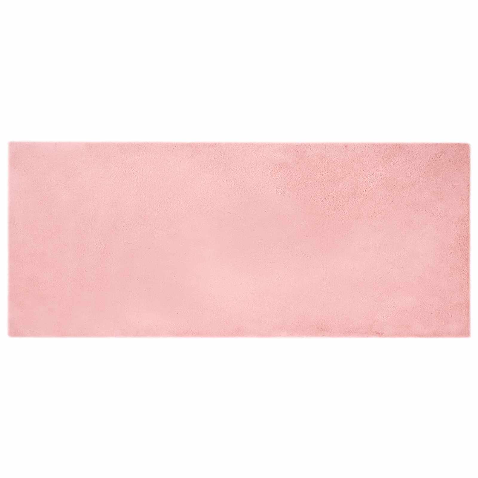 Thumbnail - vidaXL Kunstfell Hasen Teppich Olite Rosa 80 x 200 cm Polyester